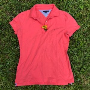 Tommy Hilfiger Pink Short-sleeved Stretch Polo